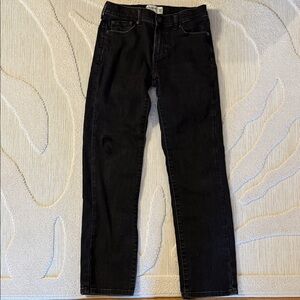 abercrombie kids Black straight leg jeans, sz 11-12 long, adjustable waist